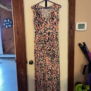 APT. 9 Size Petite PM Pink Leopard Print Sleeveless Dress
